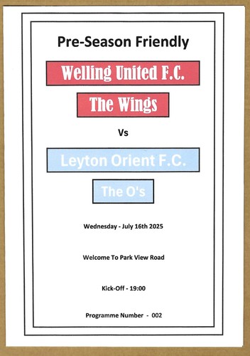 Welling united leyton orient - united,