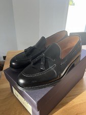 Berwick 1707 black tassel loafers Goodyear welted 7.5UK