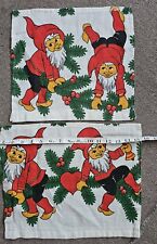 1970's Swedish Tomte Elf knome cotton vintage piece placemat 's
