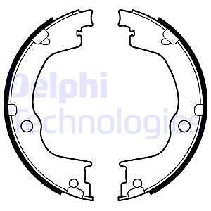 New brake shoe set parking - new,
