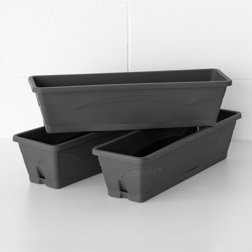 49cm rectangular plastic grey - rectangular,