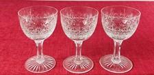 Thomas Webb Crystal Cut Glass, Wellington Design Port/Wine Glasses - Set of 3