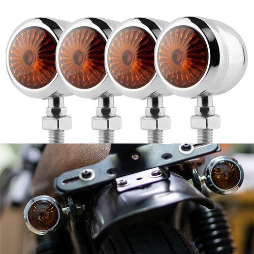 Chrome motorcycle bullet - 4x,