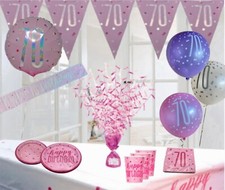 70th Birthday glitz pink