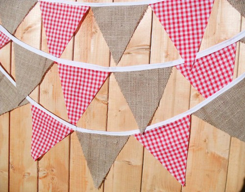 Handmade fabric bunting