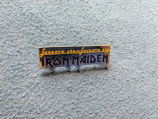 RARE OFFICIAL 1989 IRON MAIDEN VINTAGE METAL PIN BADGE
