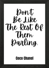 Coco Chanel Quote Framed Wall