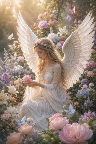 Angel garden fantasy celestial - angel,