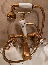 Vintage Barber Wilsons & Co London Brass Bath Shower Mixer Tap Telephone Style