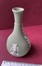 Wedgewood Jasperware Posy Bud Small Sage Green Neoclassical Vase 