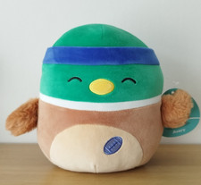 Squishmallow Avery The Mallard Duck Plush Toy Rugby Ball Headband 7'' NEW