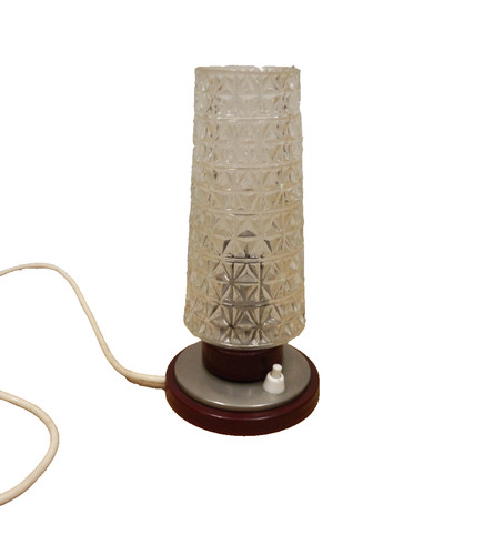 50s 60s crystal glass table - crystal,