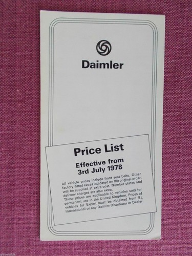 Daimler vanden plas price - daimler,