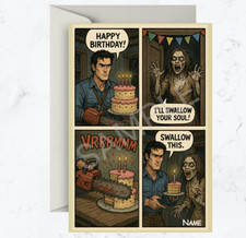 Personalised The Evil Dead Inspired (Zombie/Walking Dead/Horror) Birthday Card