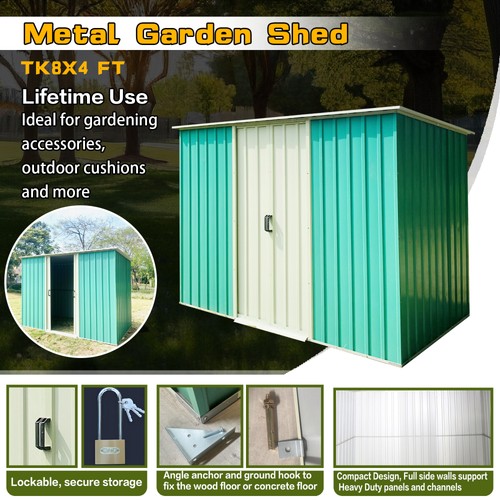 8x4 metal garden shed - 8x4,