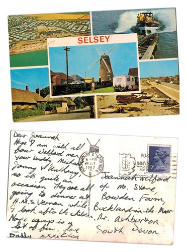 Vintage postcard selsey - vintage,