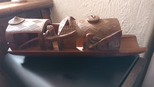 Vintage chinese carved bamboo - carved,