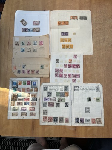 Vintage stamp album pages - vintage,