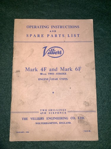 Villiers mark operating - villiers, 6f