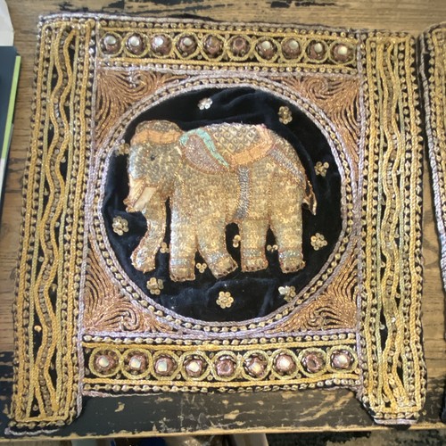 Embroidered beaded elephant - beaded,