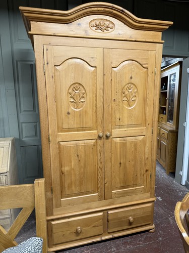 Solid pine wardrobe - solid,