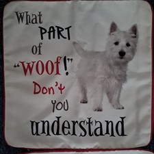  funny west highland terrier  dog westie cushion cover new
