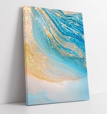 BLUE AND GOLD GLITTER SEASIDE