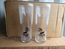  4 X  Carling Cider Pint Glasses - 100% Genuine New