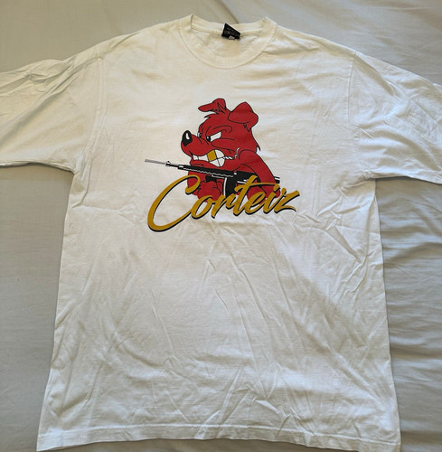 Corteiz white dog graphic logo - corteiz,