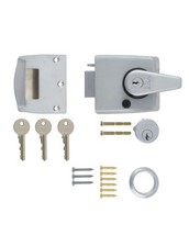 ERA 193-35 DOUBLE LOCKING NIGHT LATCH SATIN CHROME 60MM BACKSET