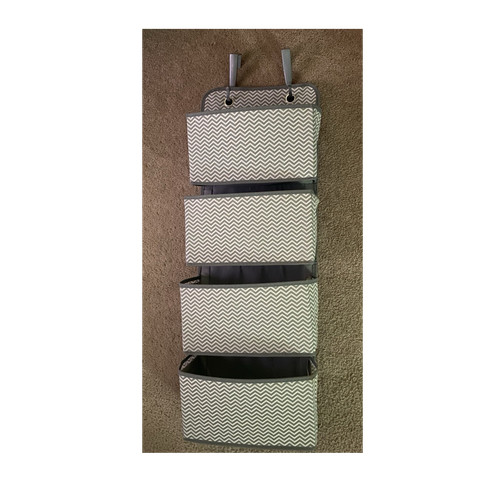Gray white chevron hanging - &,