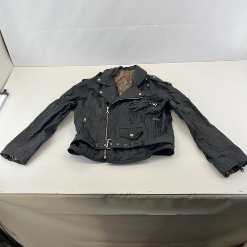 Punk black leather biker - punk,