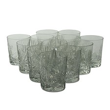 Edinburgh Crystal, Star Of Edinburgh, 12 X Whisky Glasses, 3 Inches, Straight.