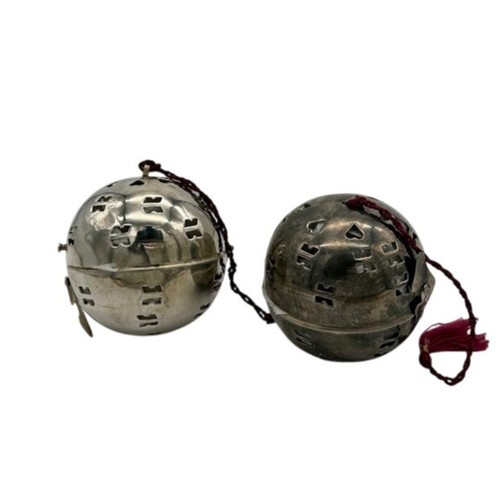 Silverplate hinged pomander - silverplate,