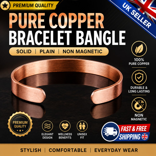 Pure solid copper bracelet - pure,