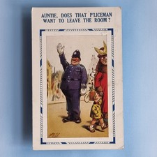 Comic Postcard 1930 Policeman
