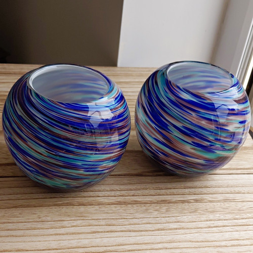 Pair blue teal purple - teal,