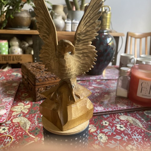 Vintage folk art hand carved - art,