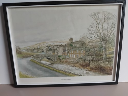 Vintage signed framed water - vintage,