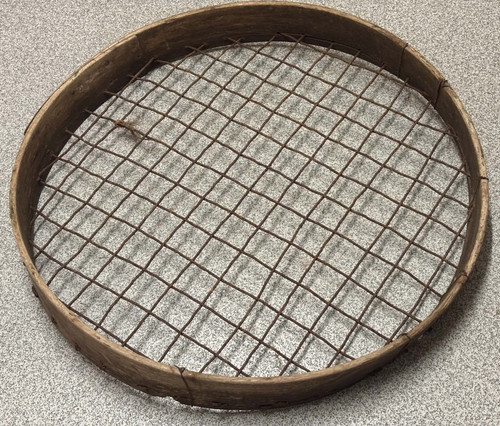 Vintage potato riddle sieve - riddle,
