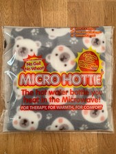 Hotties Grey Bear Fleece  Microwavable Hot Water Bottle Micro Hottie-New design