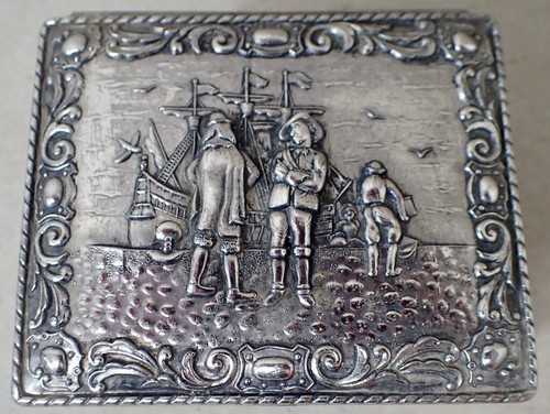 Vtg ornate silver tone - ornate,