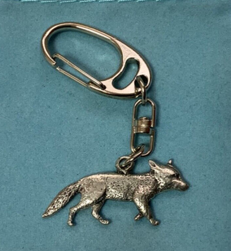 Fox silver pewter - fox, keyring