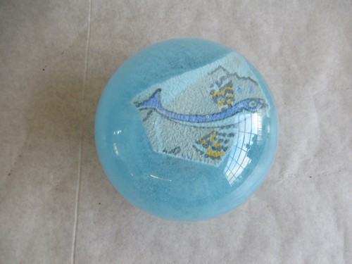 Older large glass paperweight - older,
