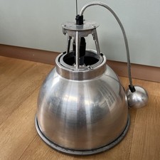 Original BTC Titan size 1 aluminium with frosted glass diffuser pendant light 