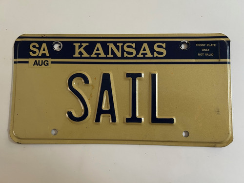 Vanity license plate sail boat - license,