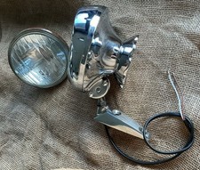 1 RARE EARLY 1960s LUCAS 4LR SPOT - FOG LAMP WITH MIRROR / CLASSIC CAR / SCOOTER