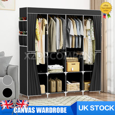 Large fabric canvas wardrobe - fabric,