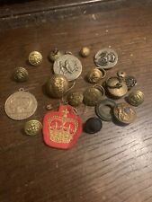 Joblot Token And Medals - Military Buttons / Medallions Etc. - Antique Joblot