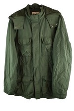 Jack Wills Mens Cotton Blend Green Anorak Jacket Size M Hooded Parka